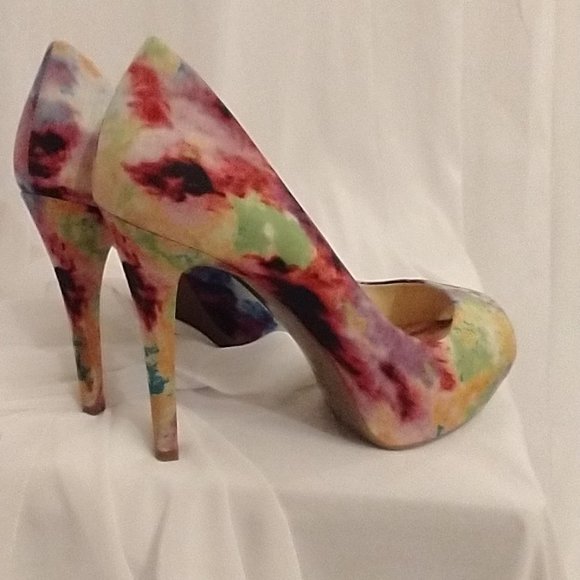 Guess  multi colour  peep - Toe Stiletto Heels - Picture 2 of 7